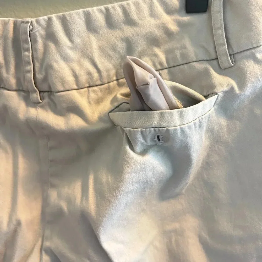 The Limited Drew Fit Khaki Capri Pants Size 10 Cropped Chinos Cotton Spring - Picture 5 of 9